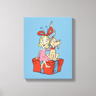 Cindy Lou Who & Max Weihnachtsgeschenk Leinwanddruck