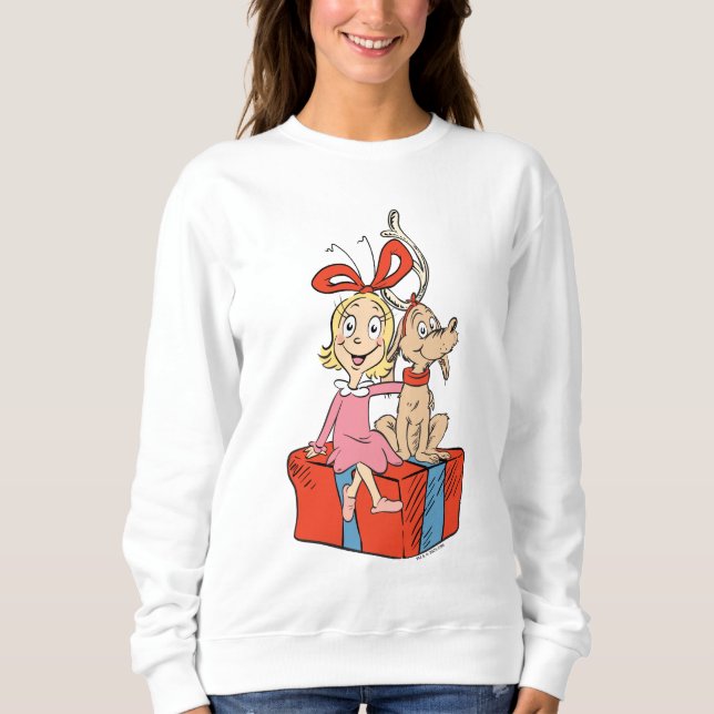 Cindy Lou Who und Max an einem Geschenk Sweatshirt (Vorderseite)