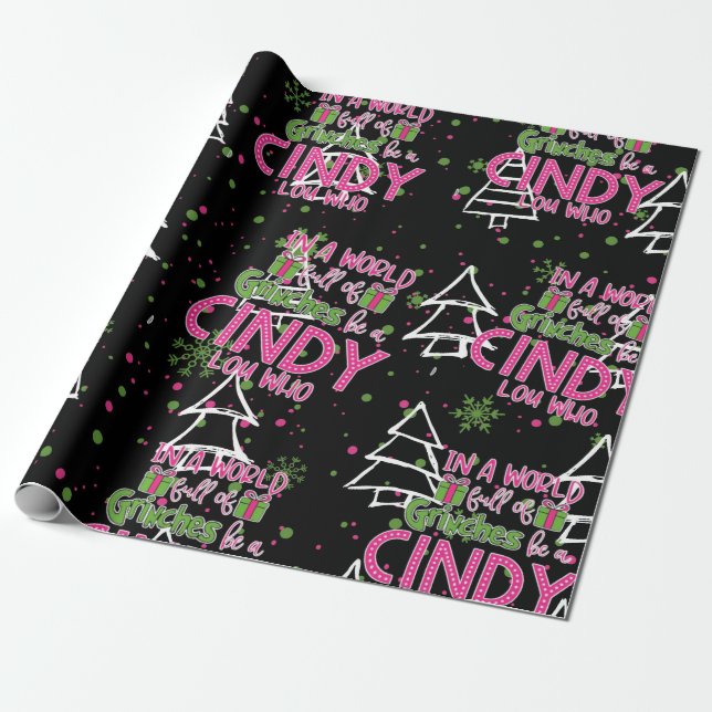 Cindy Lou Who Wrapping Paper Geschenkpapier (Ungerollt)