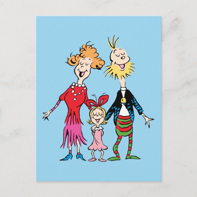 Cindy Lou Whos Familienporträt Postkarte (Vorderseite)