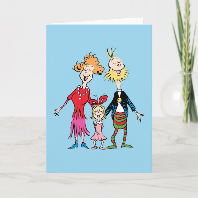 Cindy Lou Who's Family Portrait Karte (Vorderseite)