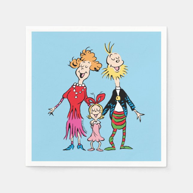 Cindy Lou Who's Family Portrait Serviette (Vorderseite)