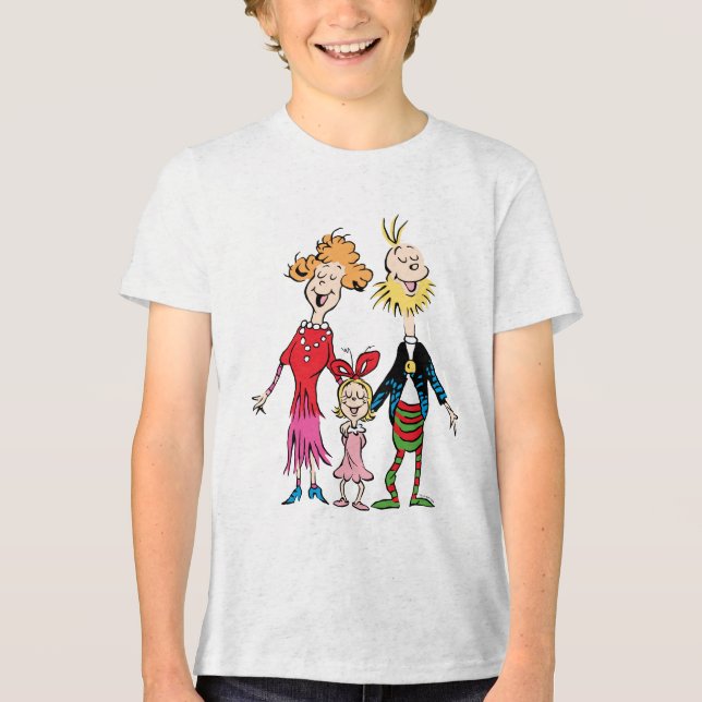 Cindy Lou Who's Family Portrait Tri-Blend Shirt (Vorderseite)