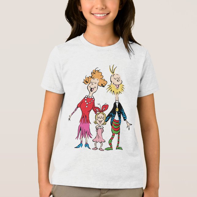 Cindy Lou Who's Family Portrait Tri-Blend Shirt (Vorderseite)