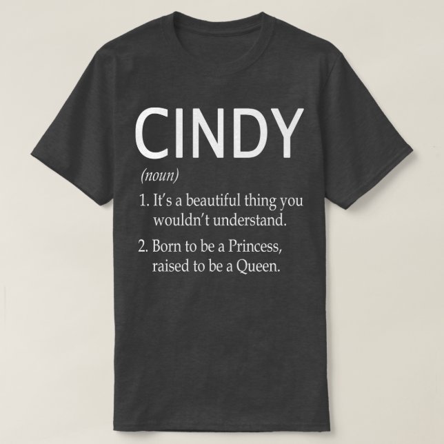 Cindy Name Gift 50 T-Shirt (Design vorne)