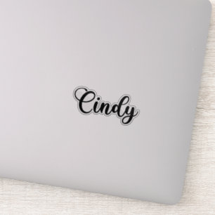Cindy Name - Handgeschriebene Kalligrafie Aufkleber