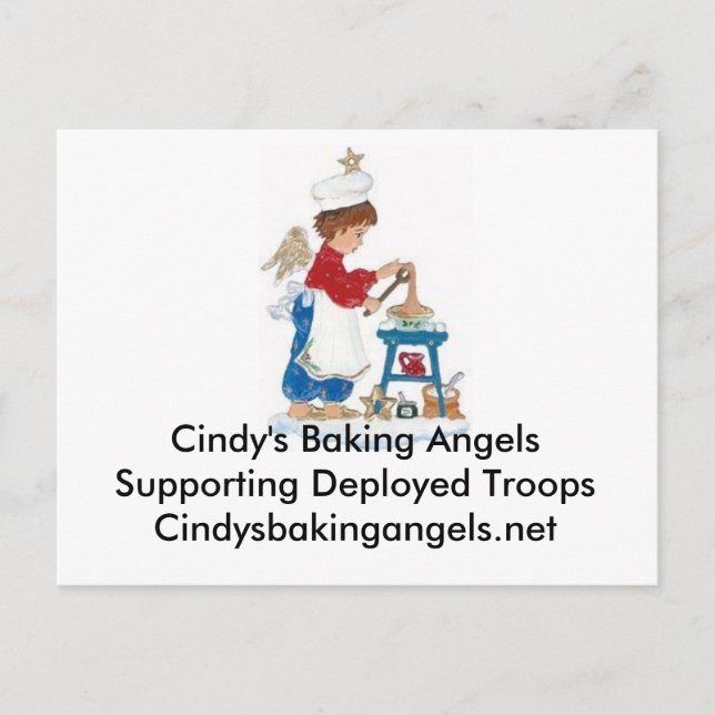 Cindy's Baking Angels Postkarte für die Truppen (Vorderseite)