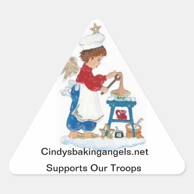 Cindy's Baking Angels Stickers! Dreieckiger Aufkleber (Vorderseite)