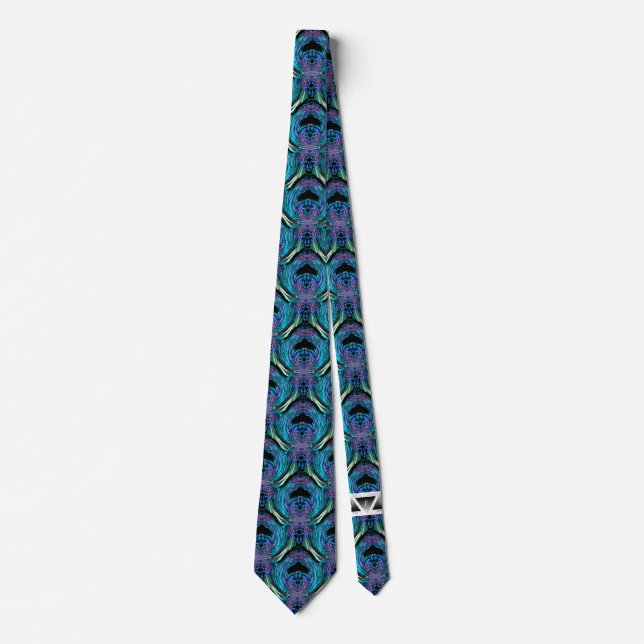 Cine Blue Vortex Neck Tie Krawatte (Vorderseite)