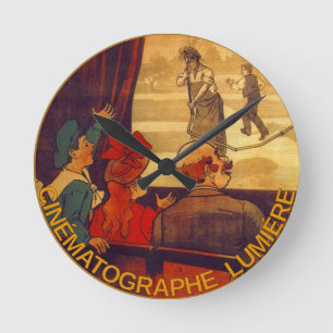 Cinéchromatographe Lumière Wall Clock Runde Wanduhr