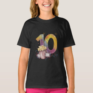 Cinema Adventure 10 th Birthday Stars Popcorn T-Shirt