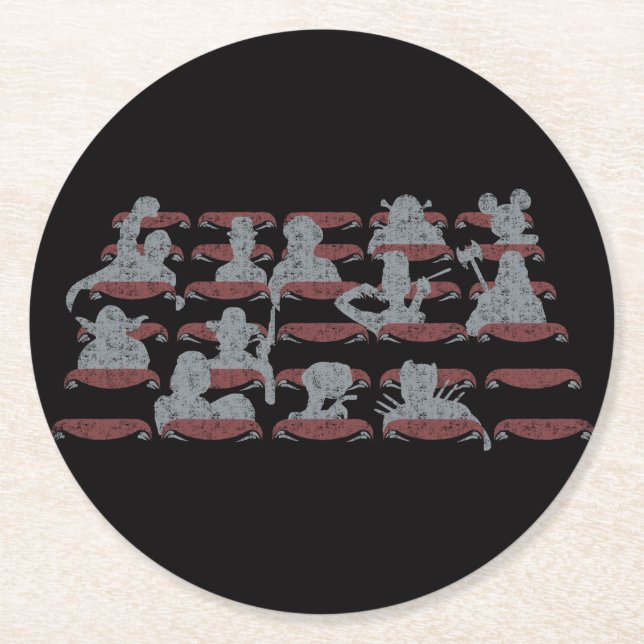 Cinema hall of fame runder pappuntersetzer (Vorderseite)