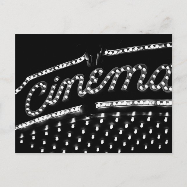 Cinema Marquee Postcard Postkarte (Vorderseite)