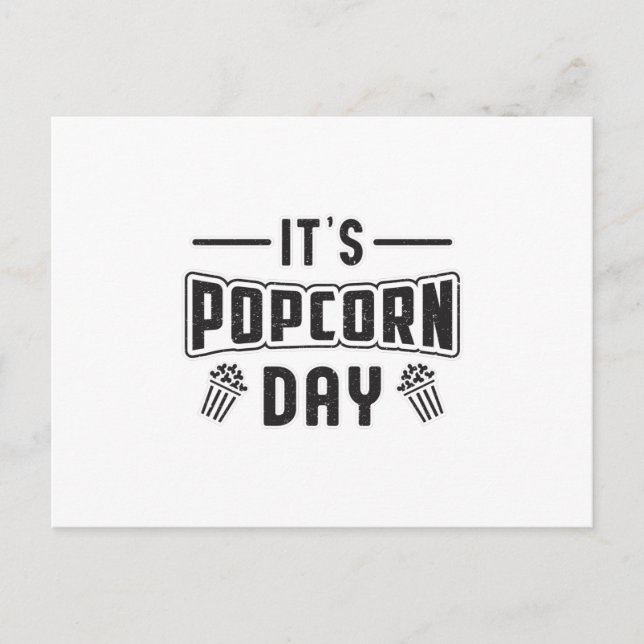 Cinema Popcorn Day Snack Movie Pop Filmgeschenk Postkarte (Vorderseite)