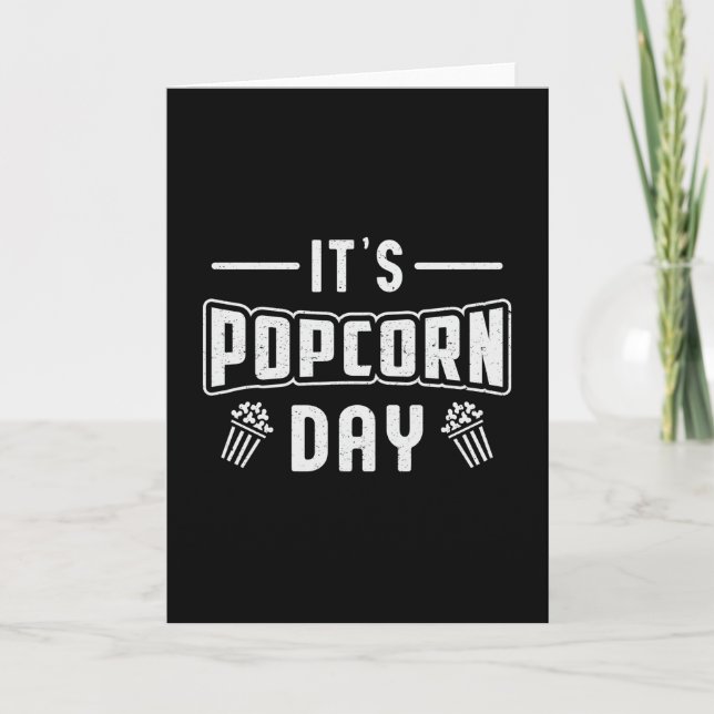 Cinema Popcorn Day Snack Pop Filmvorführung Idee Karte (Vorderseite)