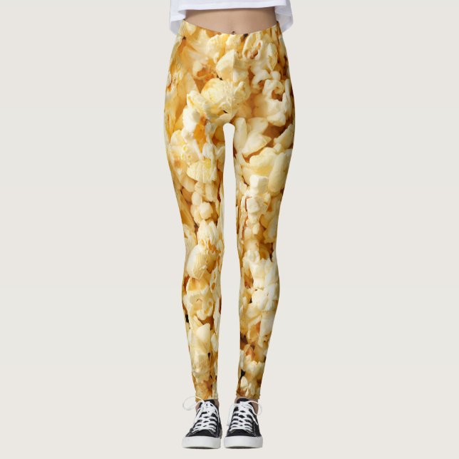 Cinema Popcorn Full Background. Leggings (Vorderseite)