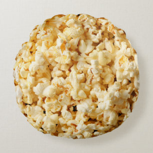 Cinema Popcorn Full Background. Rundes Kissen