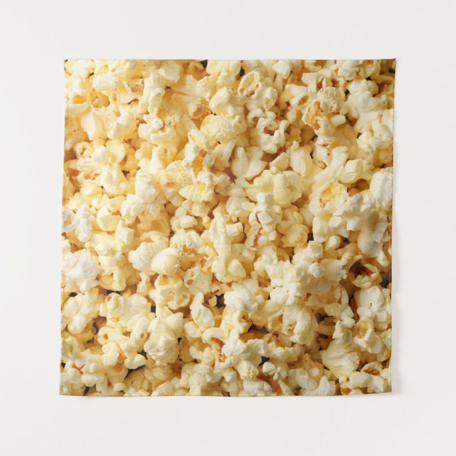Cinema Popcorn Full Background. Wandteppich (Vorderseite)