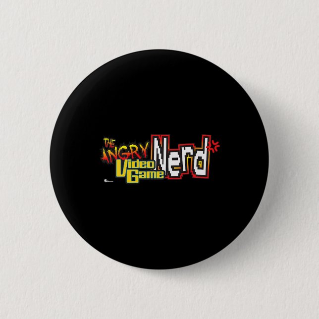 Cinemacre Angry Video Game Nerd Logo Premium Button (Vorderseite)