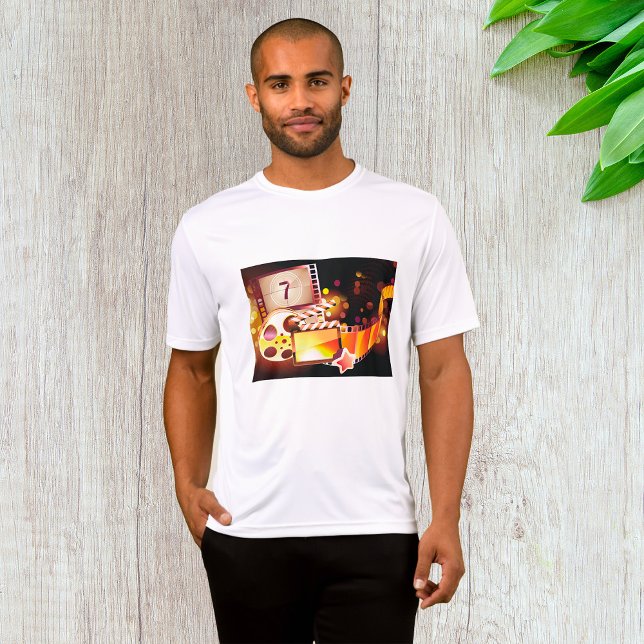 Cinematic Film Reel and Clapperboard T-Shirt (Von Creator hochgeladen)