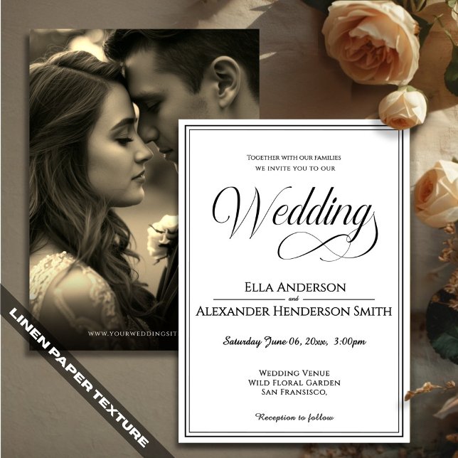 Cinematic Photo Vintage Wedding Invitation Einladung (Von Creator hochgeladen)