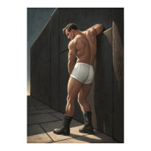 Cinematischer Typ an der Wand