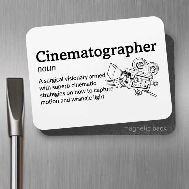 Cinematographie Definition - DP 3" x 4" Flex Magnet (Von Creator hochgeladen)