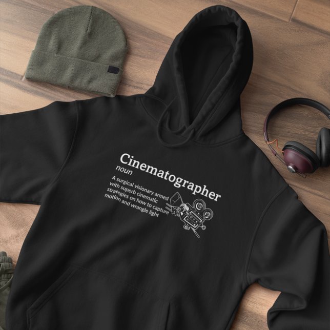 Cinematographie Definition Dunkler Modus - Film Hoodie (Von Creator hochgeladen)