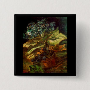 Cineraria in einem Blumentopf, Vincent van Gogh Button