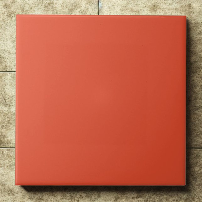 Cinnabar #e44d2e - hell, kühl, fiery Red-Orange Fliese (Von Creator hochgeladen)