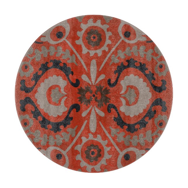 Cinnabar Suzani I Schneidebrett (Vorderseite)