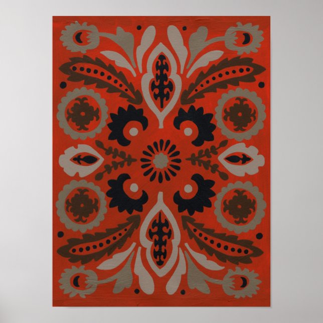 Cinnabar Suzani II Poster (Vorne)