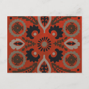 Cinnabar Suzani II Postkarte