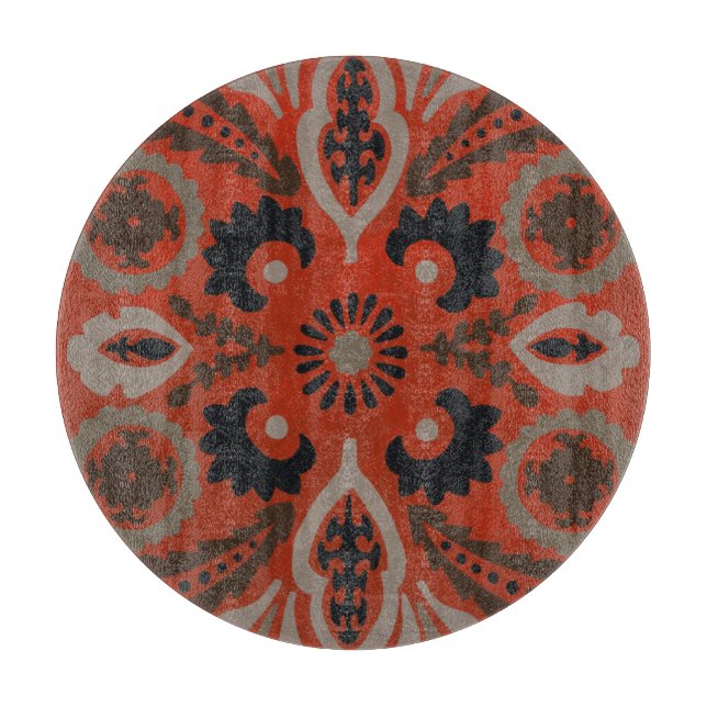 Cinnabar Suzani II Schneidebrett (Vorderseite)