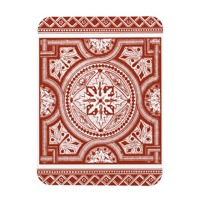 Cinnabar Woodblock IV Magnet (Vertikal)