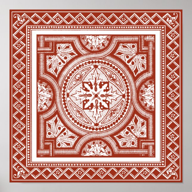 Cinnabar Woodblock IV Poster (Vorne)