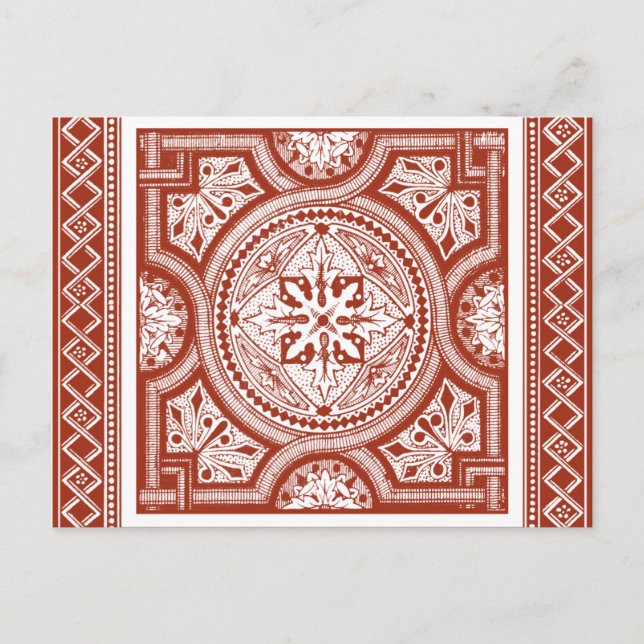 Cinnabar Woodblock IV Postkarte (Vorderseite)