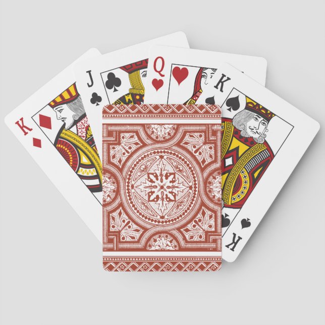 Cinnabar Woodblock IV Spielkarten (Rückseite)