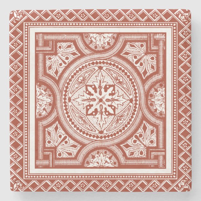 Cinnabar Woodblock IV Steinuntersetzer (Vorderseite)