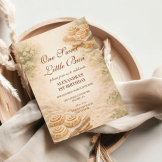 Cinnamon Bakery Little Bun 1. Geburtstag Einladung