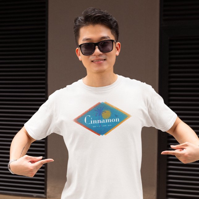 Cinnamon Bay, St John, Usvi Retro Mitte Jahrhunder T-Shirt (Von Creator hochgeladen)