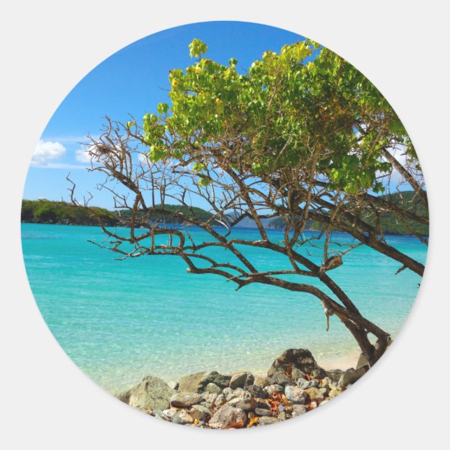 Cinnamon Bay St. John USVI Round Sticker (Vorderseite)