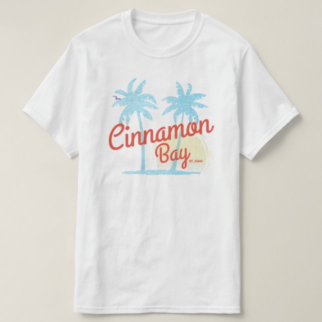 Cinnamon Bay USVI Vintag Beachwear T-Shirt (Design vorne)