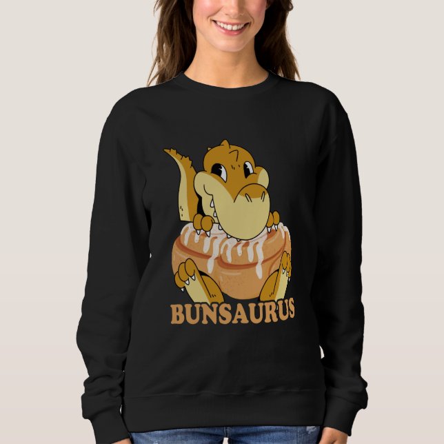 Cinnamon Bun Dinosaur Sweet Pastry Dino Cinnamon R Sweatshirt (Vorderseite)