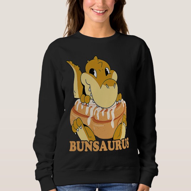 Cinnamon Bun Dinosaur Sweet Pastry Dino Cinnamon R Sweatshirt (Vorderseite)