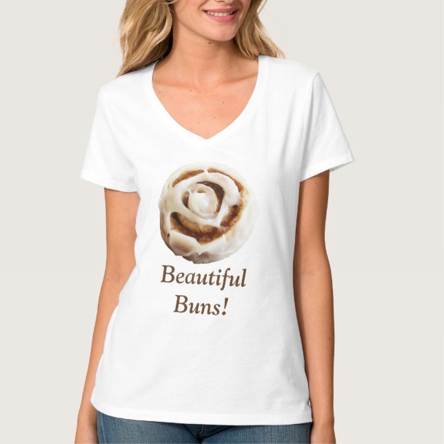 Cinnamon Bun mit Icing T-Shirt (Vorderseite)