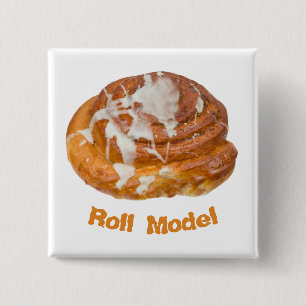 Cinnamon Bun Roll Model Button