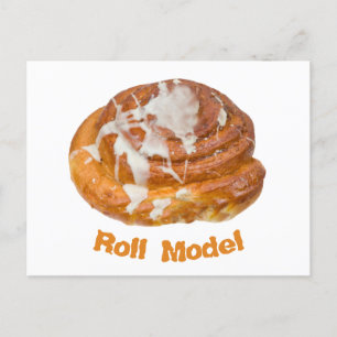 Cinnamon Bun Roll Model Postkarte