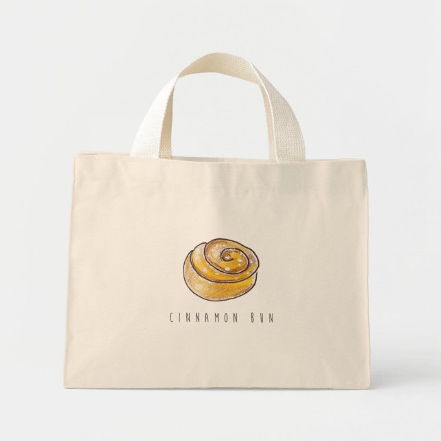 Cinnamon Bun swedish Kanelbulle Funny Mini Stoffbeutel (Vorne)