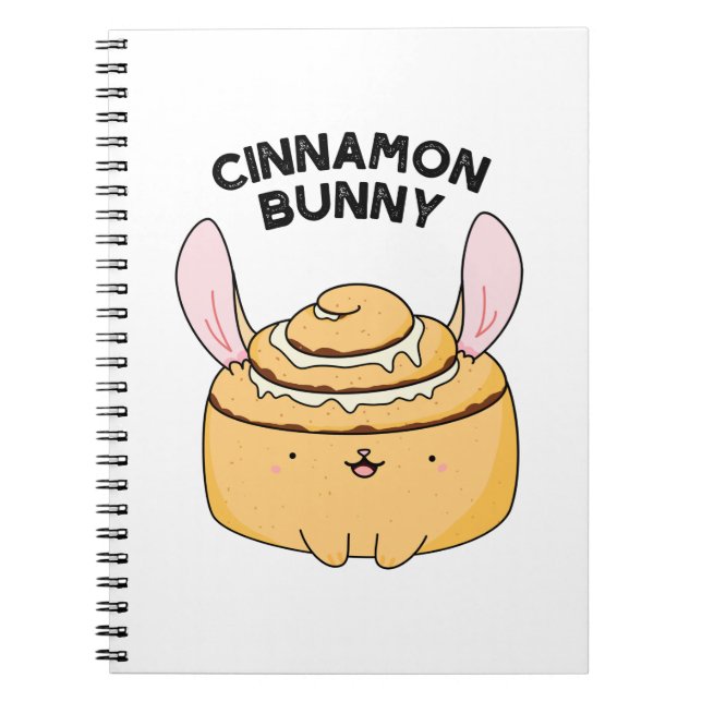 Cinnamon Bunny Funny Cinnamon Bun Pun Notizblock (Vorderseite)